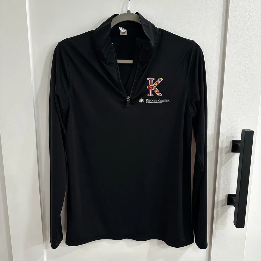 Alo Yoga SJU Kinney Center 1/4 Zip Pullover Black Large